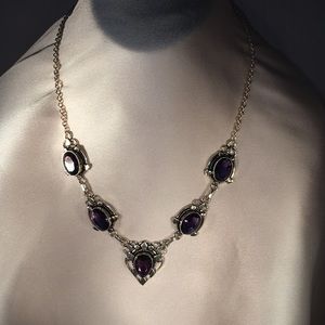 Amethyst & .925 Silver Necklace.